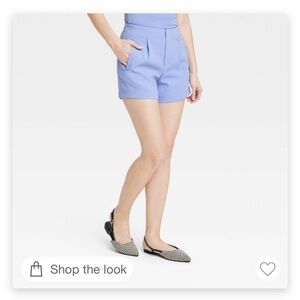 Women’s High Rise Tailored Shorts - A New Day Purple